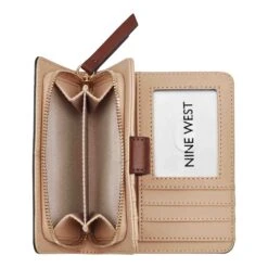 Lockup 9S French Wallet -Nine West Shop GG1403147 BROWNLOGOMAHOGANY LOCKUP9SLGFRENCHWALLET TZ