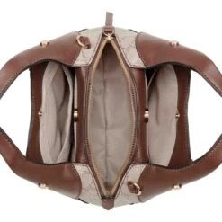 Eamon Top Handle Crossbody -Nine West Shop NGG129173 BEIGELOGOMAHOGANYEAMONTOPHANDLECROSSBODY TZ