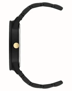 Classic Rubberized Bracelet Watch -Nine West Shop NW 1678GPBK SIDE