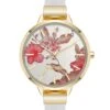 Floral Dial Strap Watch -Nine West Shop NW 2044FLWT