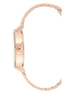 Crystal Accented Stainless Steel Bracelet Watch 7 Crystal Accented Stainless Steel Bracelet Watch -Nine West Shop NW 2278RORG SIDE