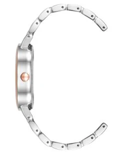 Glitter Accented Dial Watch -Nine West Shop NW 2403SVRT SIDE