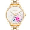 Flower Motif Dial Watch -Nine West Shop NW 2460FLGB