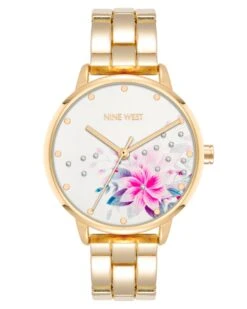 Flower Motif Dial Watch