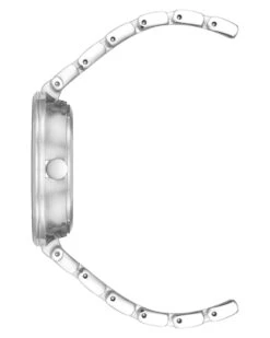 Genuine Crystal Accented Bracelet Watch -Nine West Shop NW 3021GYSV SIDE