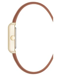 Mini Rectangular Case Strap Watch -Nine West Shop NW 3076GPHY SIDE