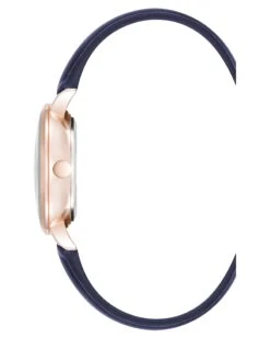 Crystal Accented Dial Strap Watch -Nine West Shop NW 3084RGNV SIDE