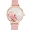 Floral Design Dial Strap Watch 2 Floral Design Dial Strap Watch -Nine West Shop NW 3086FLPK