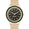 Mesh Bracelet Watch With Color Bezel 2 Mesh Bracelet Watch With Color Bezel -Nine West Shop NW 3088BKGB
