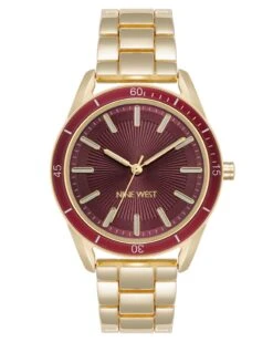 Burgundy Bezel Watch