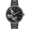 Textured Floral Dial Bracelet Watch -Nine West Shop NW 3113FLGY