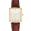 Rectangular Case Strap Watch -Nine West Shop NW 3118GPHY