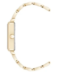 Square Case Bracelet Watch -Nine West Shop NW 3178CHGB SIDE