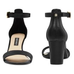 Nine West Pruce Ankle Strap Block Heel Sandals -Nine West Shop PG.NWPRUCE KBL03.FB
