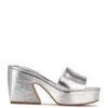 Nine West Oklee Platform Slide Sandals -Nine West Shop PG.WNOKLEE3 SIL01.RZ